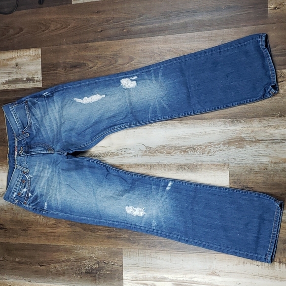 Lucky Brand Distressed Boot Cut Jeans Size 6/28 - Picture 1 of 10